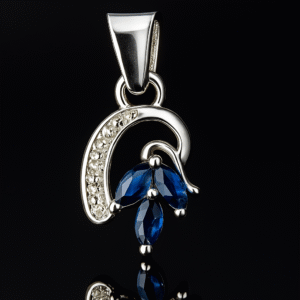 FANCY BLUE STONE PENDENT