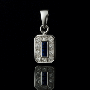 FANCY BLUE STONE PENDENT