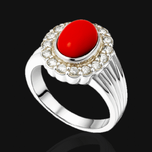 Coral Birthstone Ring