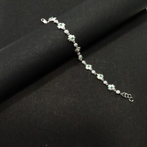 FLOWER GREEN STONE BREACLET