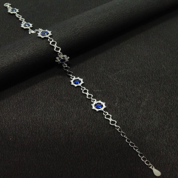 ROUND & BLUE STONE  BREACLET - Image 2