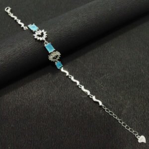 FANCY SKY BLUE RUBY STONE BREACLET