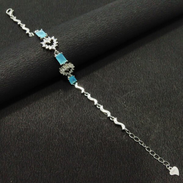 FANCY SKY BLUE RUBY STONE BREACLET