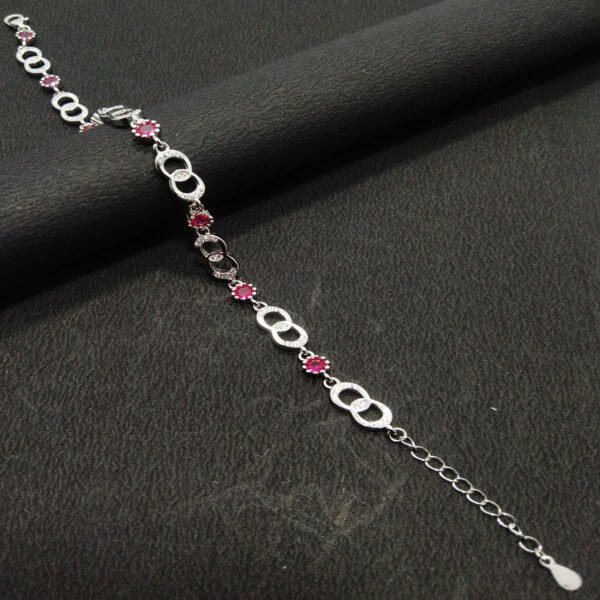 INFINITY & RED STONE BREACLET