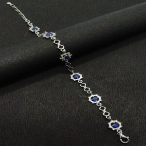 ROUND & BLUE STONE  BREACLET