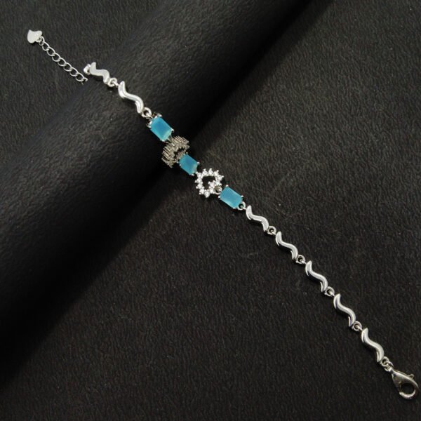 FANCY SKY BLUE RUBY STONE BREACLET - Image 2