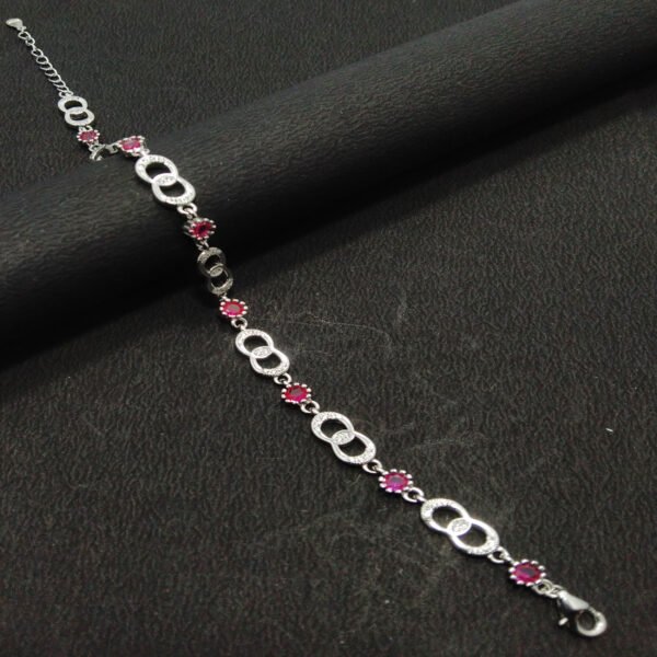 INFINITY & RED STONE BREACLET - Image 2
