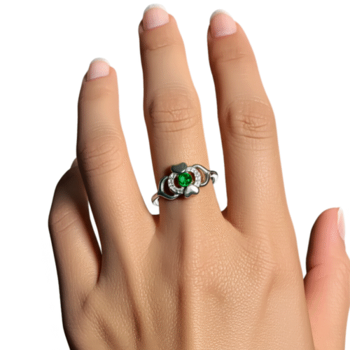 FANCY GREEN STONE RING FOR WOMEN - Image 2