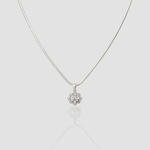 92.5 STERLING SILVER CHAIN & PENDANT FOR WOMEN
