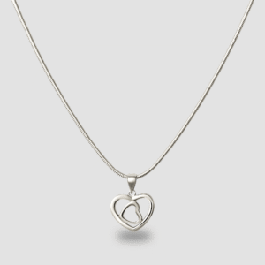 92.5 STERLING SILVER CHAIN & HEART PENDANT FOR WOMEN
