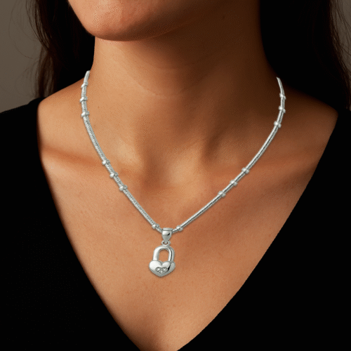 92.5 STERLING SILVER CHAIN & PENDANT FOR WOMEN - Image 4