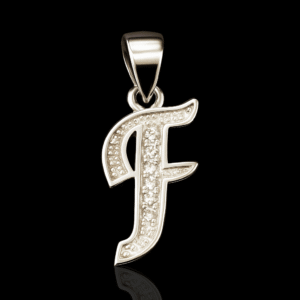 92.5 STERLING SILVER “F” FANCY PENDANT FOR MEN & WOMEN