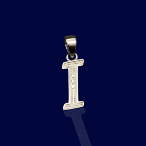 92.5 STERLING SILVER “I” FANCY FONT PENDANT FOR MEN & WOMEN