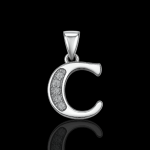 92.5 STERLING SILVER “C” FANCY PENDANT FOR MEN & WOMEN