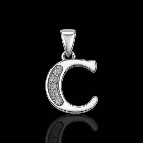 92.5 STERLING SILVER “C” FANCY PENDANT FOR MEN & WOMEN