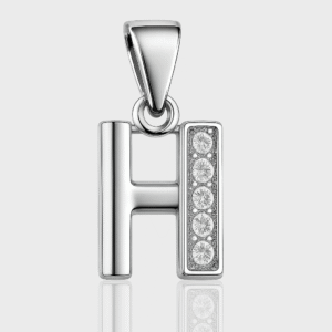 92.5 STERLING SILVER “H” ALPHABET PENDANT FOR MEN & WOMEN