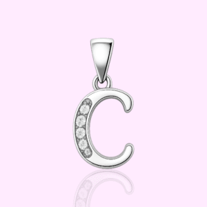 92.5 STERLING SILVER “C” FANCY PENDANT FOR MEN & WOMEN