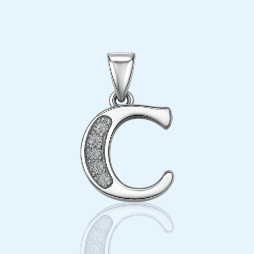 92.5 STERLING SILVER “C” FANCY PENDANT FOR MEN & WOMEN - Image 3