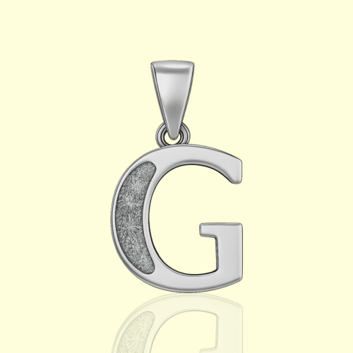 92.5 STERLING SILVER “G” ALPHABET PENDANT FOR MEN & WOMEN - Image 3