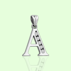 92.5 STERLING SILVER “A” ALPHABET PENDANT FOR MEN & WOMEN