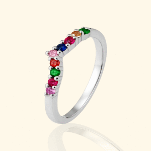 FANCY MULTI COLOR MICRO STONE RING FOR WOMEN