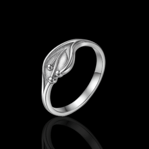 92.5 STERLING SILVER DEWLEAF RING FOR WOMEN