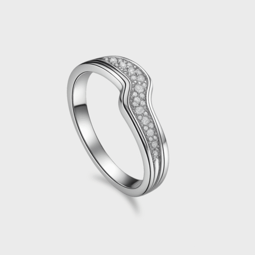 92.5 STERLING SILVER CELESTIAL WAVE RING FOR WOMEN - Image 3