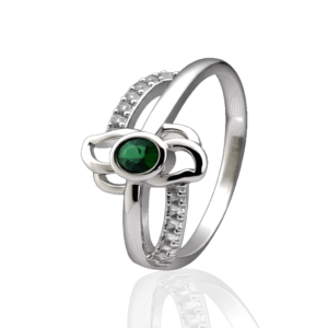 FANCY GREEN STONE RING FOR WOMEN