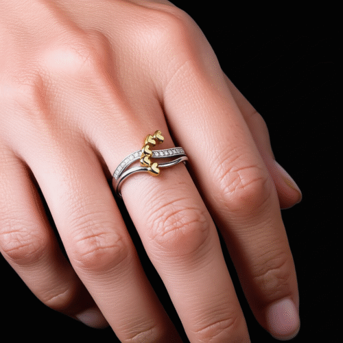 FANCY HEART & MICRO STONE RING FOR WOMEN - Image 2