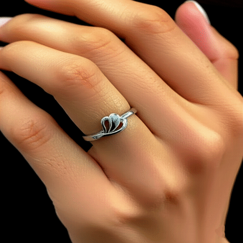 92.5 STERLING SILVER ELYSIAN TEARDROP RING FOR WOMEN - Image 2