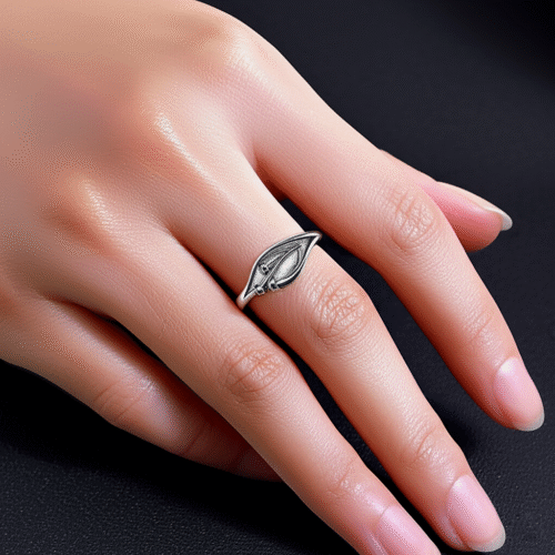 92.5 STERLING SILVER DEWLEAF RING FOR WOMEN - Image 2
