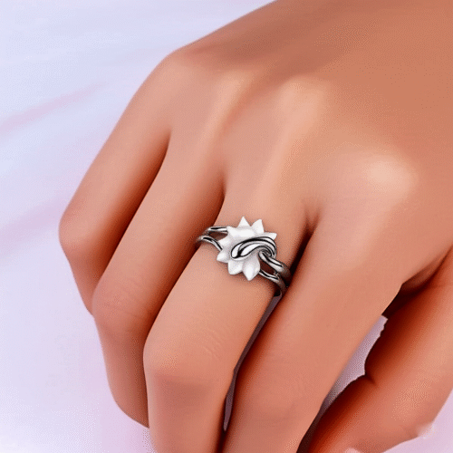 92.5 STERLING SILVER BLOOM VINE RING FOR WOMEN - Image 4
