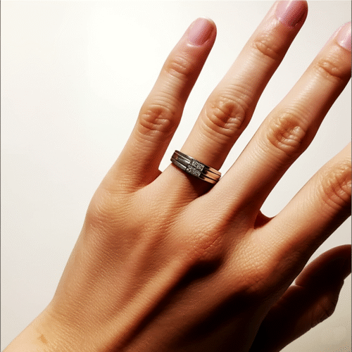 92.5 STERLING SILVER URBAN PRISM RING FOR WOMEN - Image 4