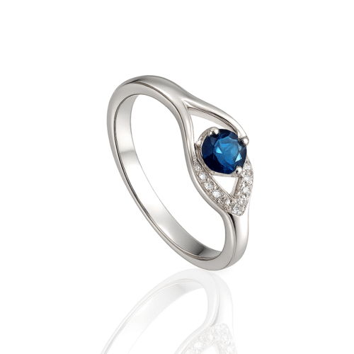 FANCY BLUE STONE RING FOR WOMEN - Image 3