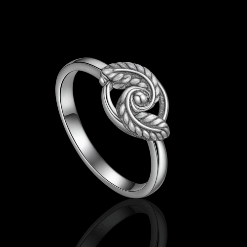 92.5 STERLING SILVER TWILIGHT LEAF EMBRACE RING FOR WOMEN - Image 3
