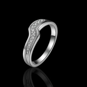 92.5 STERLING SILVER CELESTIAL WAVE RING FOR WOMEN