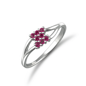 FANCY MICRO RED STONE RING FOR WOMEN