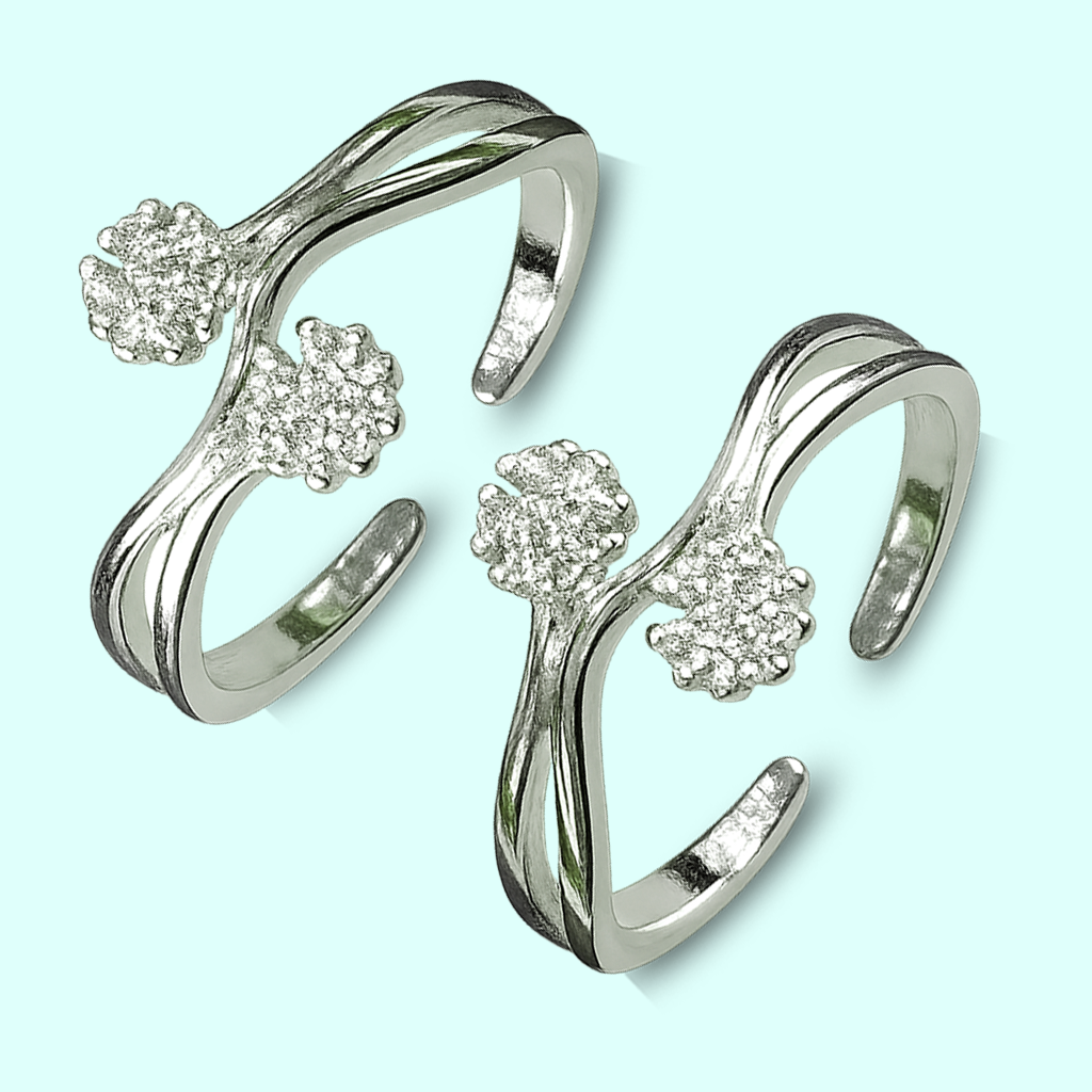 TOE RING 3 FANCY 92.5 STERLING SILVER TOE RING FOR WOMEN - Image 3