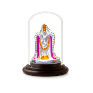 99.9 PURE SILVER BALAJI [HALLOW] IDOL WITH AIR PROOF GLASS DOME
