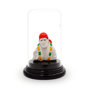 99.9 PURE SILVER SHIRDI SAI BABA [HALLOW] IDOL WITH AIR PROOF GLASS DOME