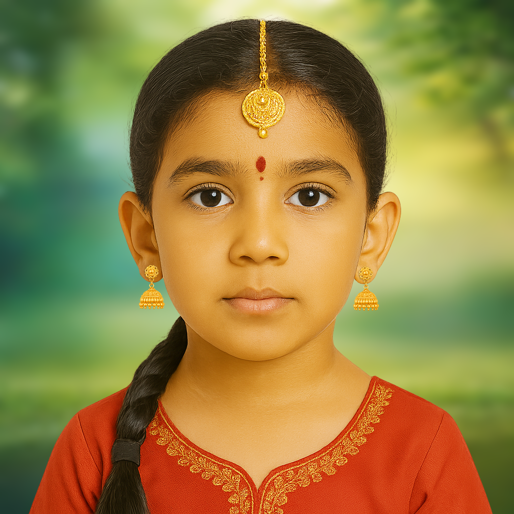 STUD 3 92.5 STERLING SILVER GOLD-PLATED TRADITIONAL JHUMKA EARRINGS FOR KIDS - Image 4